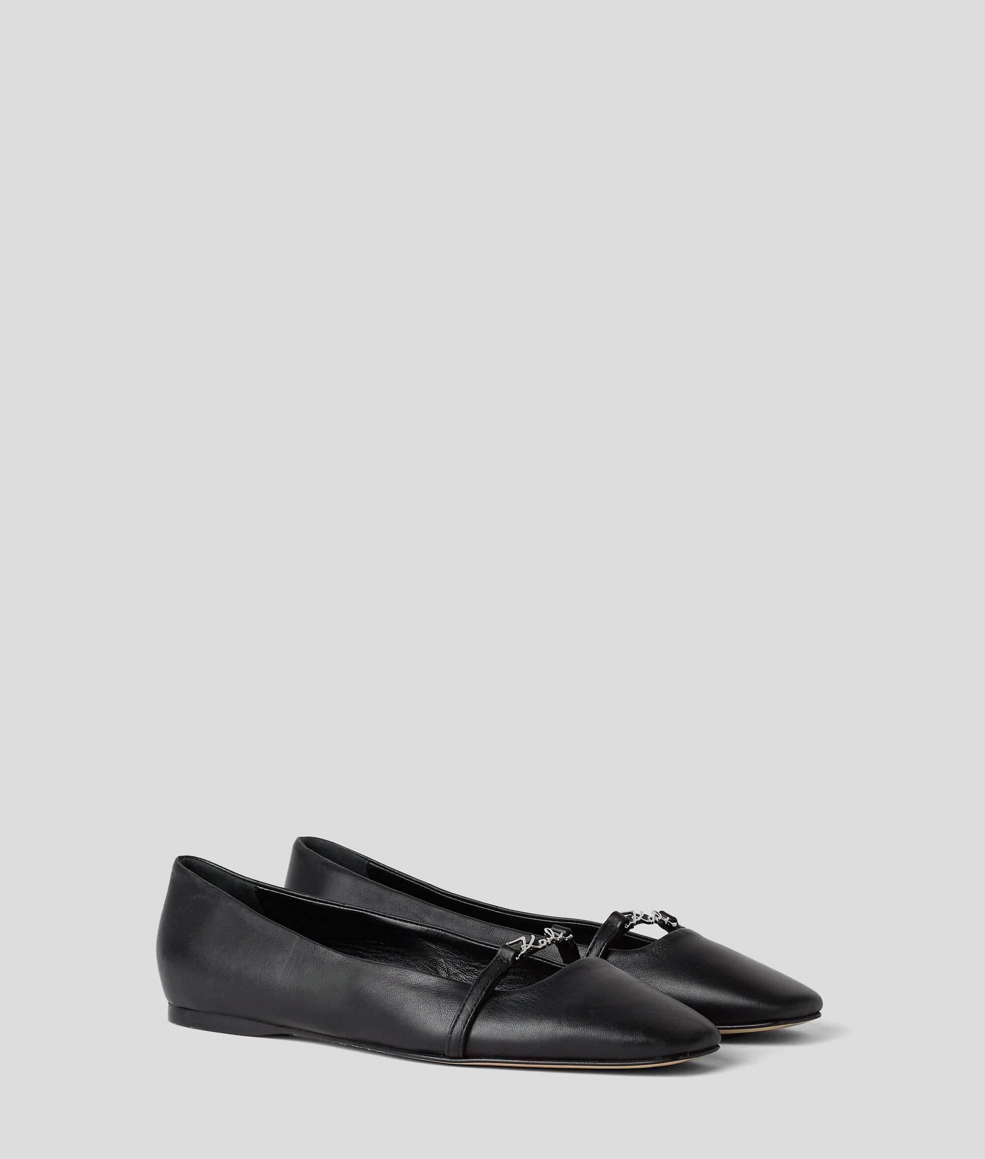 (image for) Stylish KARL SIGNATURE Square Toe Flats